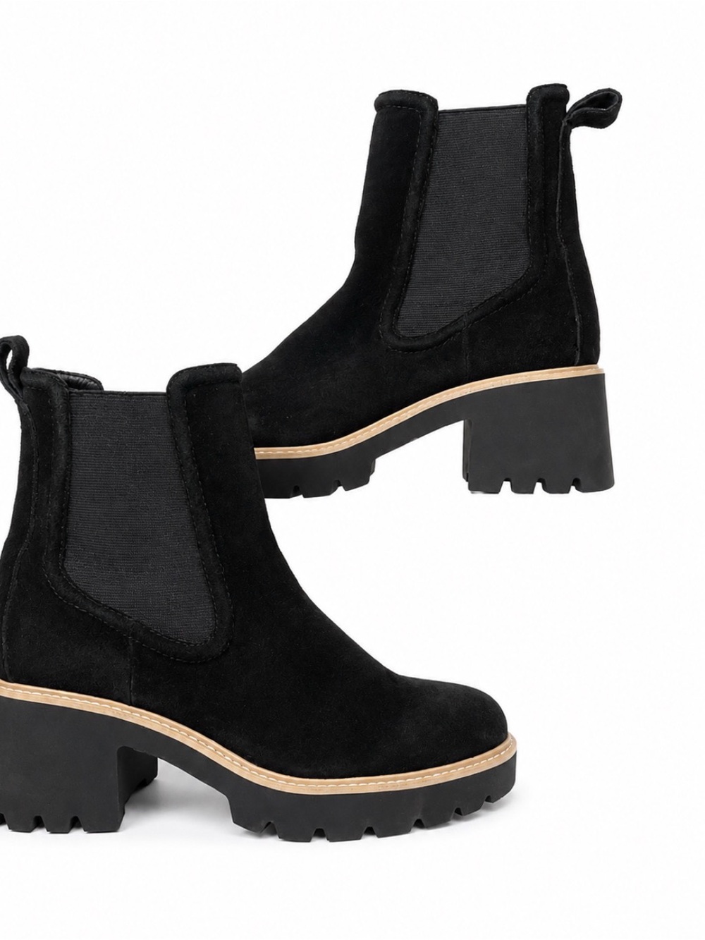 Dolce Vita HAWK H2O Black Suede Chelsea Boots Size 10 Waterproof